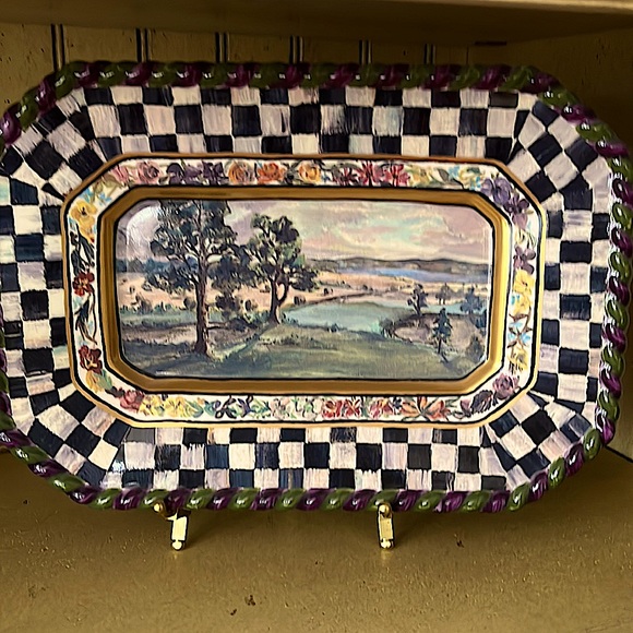 MacKenzie-Childs Other - Vintage Rare MacKenzie Childs MacLachlan Pattern 2nd Edition 1991 10x7 Tray